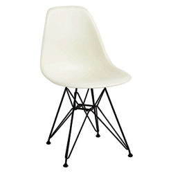 Vitra Eames DSR 43cm Side Chair Cream / Black